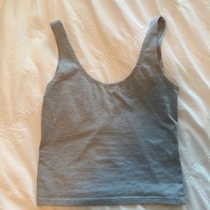 Topshop grey cropped tank